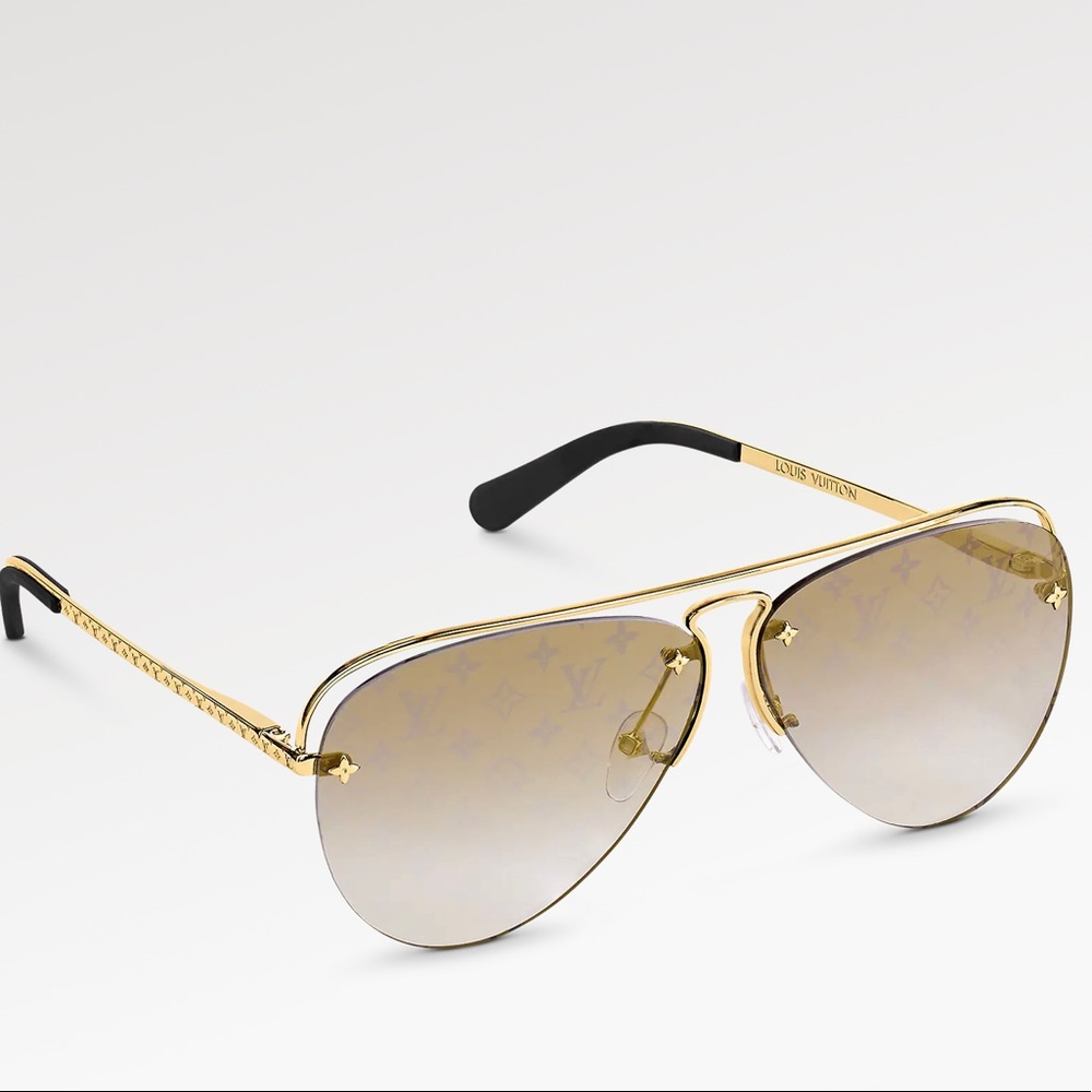 Like new GREASE SUNGLASSES Louis Vuitton Gold